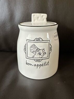 Disney Pixar Ratatouille Remy “Bon Appetit”  Canister Jar Rae Dunn NEW
